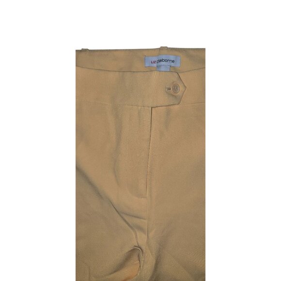 Liz Claiborne Womens Beige Dress Pants Flat Front Polyester Blend - Picture 2 of 9